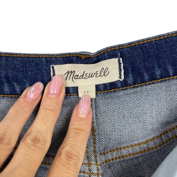 Madewell High-Rise Denim Shorts in Glenoaks Wash: Cutoff Edition Stretch Size 24 - Picture 12 of 14